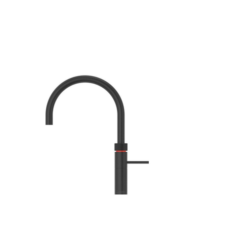 Quooker Fusion Round kokendwaterkraan - draaibare uitloop - Combi incl. Cube reservoir - Warm / kokend / bruisend / gefilterd water - Zwart SW299762