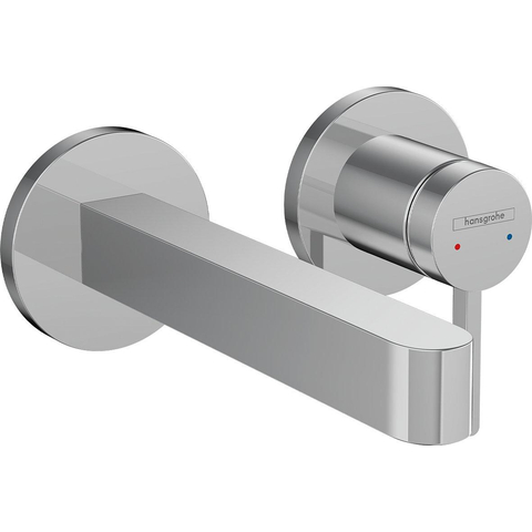 Hansgrohe Finoris 1 greeps wastafelkraan - inbouw - voorsprong 168 mm - met afvoerplug - hoogglans chroom SW651287