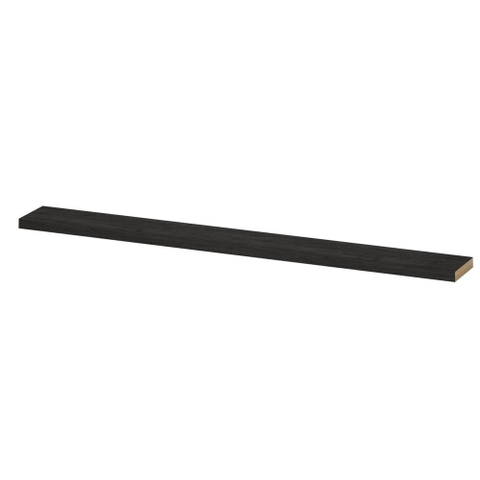 INK 20d tablette murale - 180x20x3.5cm - bord avant chanfreiné - pour niche - MFC Chêne charbon SW493976
