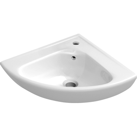 Villeroy & Boch O.novo Omnia - compact hoekfontein - 41.5x41.5x55cm - White Alpine (glans wit) 0120241