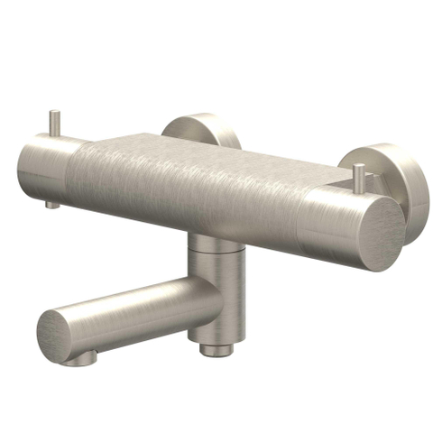 IVY Bond Mitigeur thermostatique de bain apparent - bec de baignoire pivotant - inverseur - Cooltouch - Nickel brossé PVD SW1031090