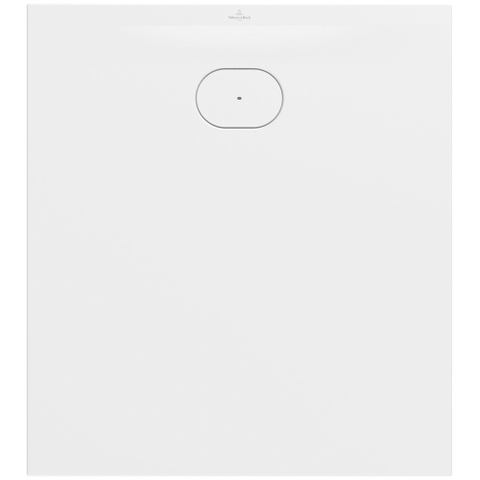 Villeroy & Boch Ecora douchebak - 100x90x3.5cm - afvoer korte zijde - stone white (wit) SW1558953