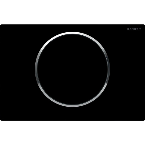 Geberit Sigma10 bedieningplaat met frontbediening voor toilet 24.6x16.4cm zwart 0730028