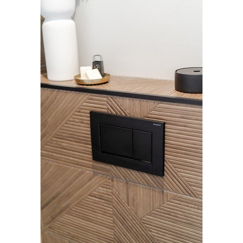 Geberit Sigma20 bedieningsplaat - 2-toets spoeling - vierkant - dualflush - mat zwart SW420177