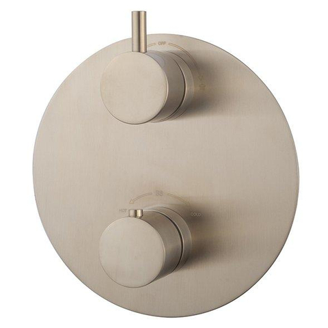 Wiesbaden Caral élément de finition rond thermostat encastré 2 voies acier brossé PVD SW445710