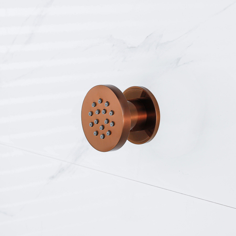 Fortifura Calvi zijdouche - 5cm - rond - 4 stuks - PVD - geborsteld koper SW1381725