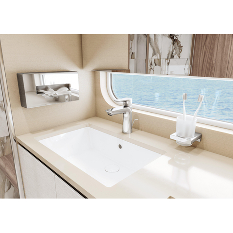Hansgrohe Talis e Eengreeps wastafelmengkraan - 110 - coolstart - met PopUp - trekwaste - hoogglans chroom SW28981