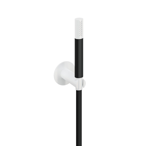 Hotbath Cobber M443 staafhanddouche met wandsteun en doucheslang 150cm wit mat OUTLETSTORE STORE42178