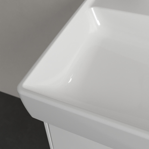 Villeroy & Boch Collaro wastafel - 60x47cm - zonder overloop - zonder kraangat - White Alpine (glans wit) SW358315