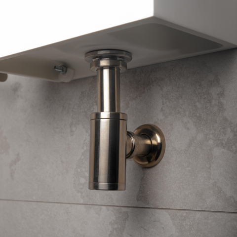 Differnz Solid fonteinset - 36x18.5x9cm - Rechthoek - 1 kraangat - Chroom - Solid Surface Wit met kraan SHOWROOMMODEL SHOW26559