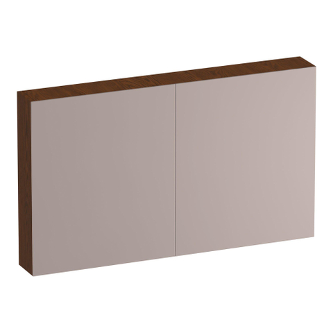 BRAUER Impress spiegelkast – 119x70x15 cm – 2 deuren, dubbelzijdige spiegeldeuren – Eiken bruin SW1198997