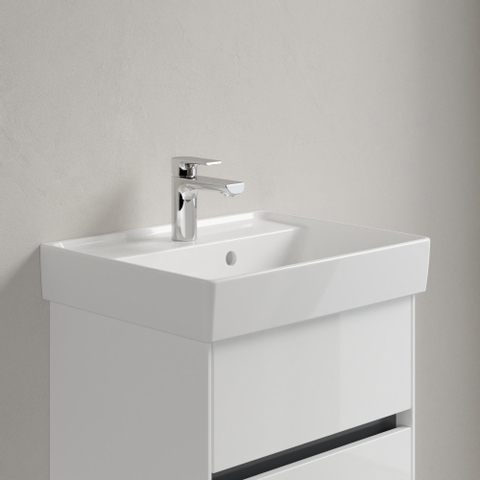 Villeroy & Boch Collaro fontein - 50x40cm - met overloop - 1 kraangat - White Alpine (glans wit) SW358368