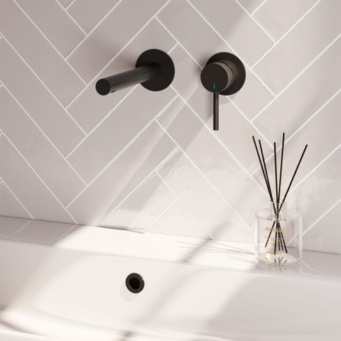 Brauer Black Edition Mitigeur lavabo encastrable économiseur d'énergie Noir mat SW385411