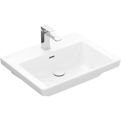 Villeroy & Boch Subway 3.0 Lavabo - 600 x 470 x 165 stone white mat (blanc) CeramicPlus - avec trop-plein - bord meulé SW701569