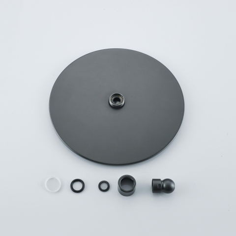 Fortifura Calvi showerhead round - 25cm - 6mm gun metal - PVD - geborsteld gunmetal (antraciet) SW720556