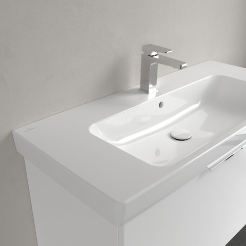 Villeroy & Boch Architectura wastafel - 100x44.5cm - met 1 kraangat - met overloop - White Alpine (glans wit) SW1162274