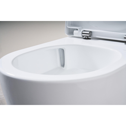 Duravit ME by Starck Hero Edition hangtoilet - 37x54cm - rimless - met softclose zitting - hoogglans wit SW1471849