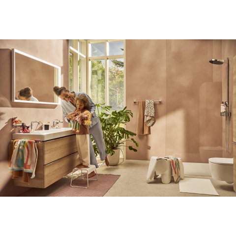 Hansgrohe Pulsify s Howerpipe - 26cm - 2jet - planchet - 40cm - hoogglans chroom SW651114