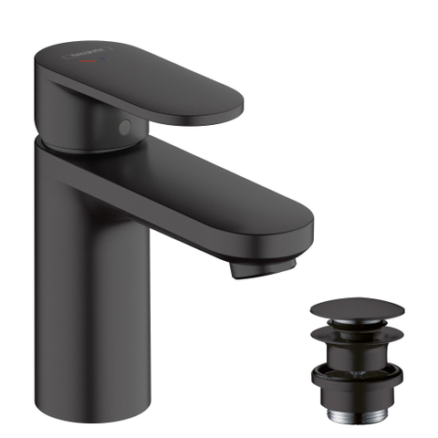 Hansgrohe Vernis Blend Mitigeur de lavabo - 10cm - monocommande - CoolStart - avec bonde - noir mat SW1174280