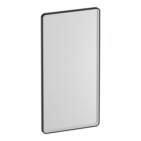 BRAUER Sapphire miroir – rectangle à angles arrondis – 120 x 60 cm – Éclairage LED – Noir mat SW1203746