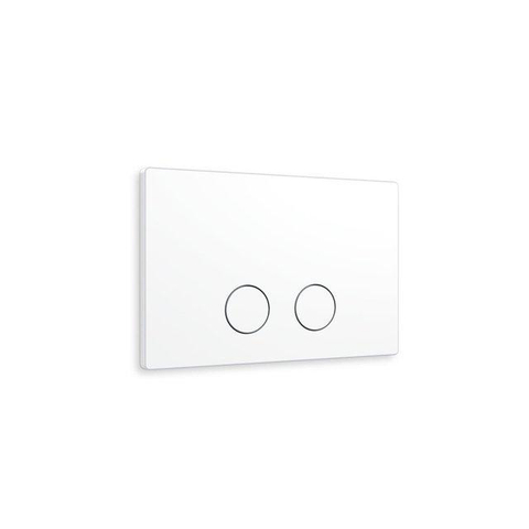 Geberit Duofix Element - UP 320 - QeramiQ Push Steel bedieningsplaat slim - wand 112cm - ronde knoppen - mat wit SW1595335