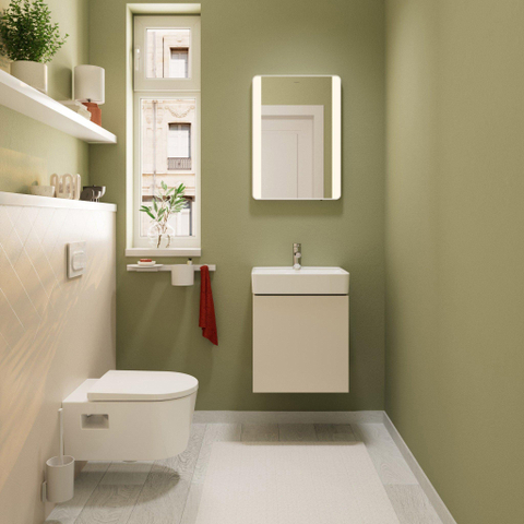 Hansgrohe Xilesa E meubelset 1la 480x380 met Xanuia wastafel 500 SandMattBeige SW1567289