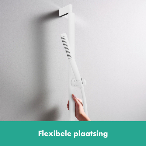 Hansgrohe Pulsify s Doucheset - 100 - 1jet - ecosmart - glijstang 65cm m.wit - mat wit SW918152