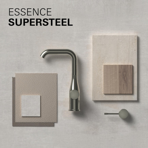 Grohe Essence New Wastafelkraan Opbouw - uitloop 11.6cm - s size - Supersteel (RVS) SW73266
