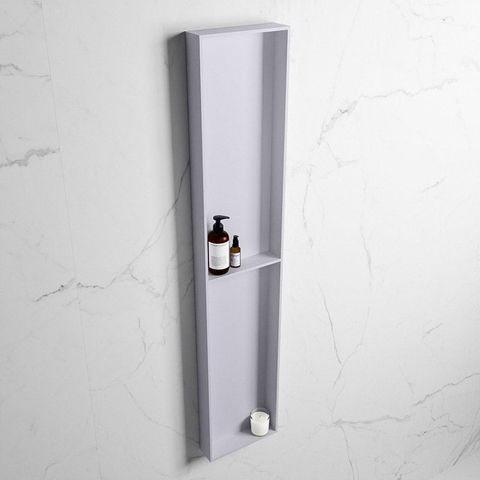 Mondiaz Easy nis 29.5x89.5x8cm voor Inbouw/opbouw 2 open vakken Solid surface Cale/Cale SW643799
