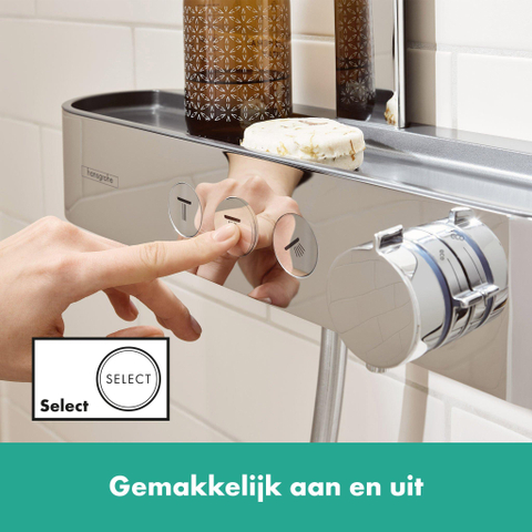 Hansgrohe Pulsify s Howerpipe - 26cm - 2jet - planchet - 40cm - hoogglans chroom SW651114