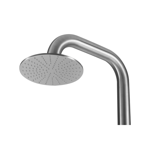 FortiFura Outdoor Deluxe Colonne de douche de jardin avec douchette et douche de tête inox brossé SW278130