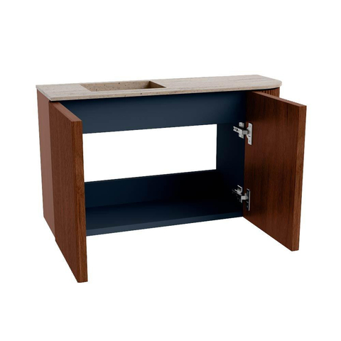 Mondiaz JOYA-DLUX 71.6cm toiletmeubel - ronding rechts kleur Ruby - Wastafel FAYE positie Links Zonder kraangat kleur Saba. SW1425616