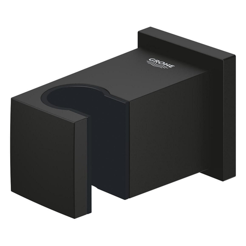 GROHE Euphoria Cube wandaansluitbocht - met houder - phantom black (zwart) SW1477549
