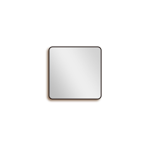 Saniclass Retro Line 2.0 Square Spiegel - 80x80cm - vierkant - afgerond - frame - mat zwart SW643418