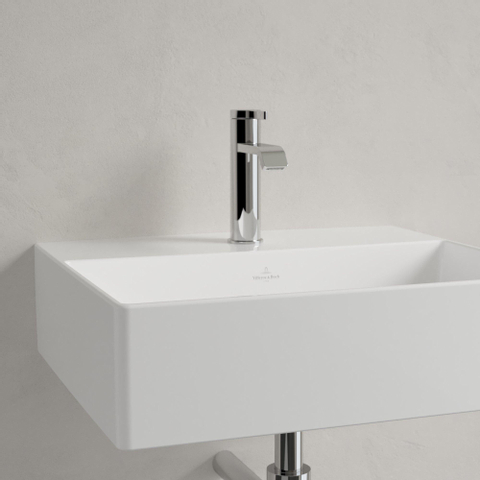 Villeroy & Boch memento 2.0 wastafel - voor handdoekhouders - 50x42cm - zonder overloop - 1 kraangat - White Alpine (glans wit) SW358404