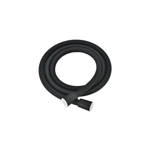 Fortifura Calvi Handdoucheset - 22.5cm - staaf - met houder - gladde slang - 150cm - mat zwart SW809501