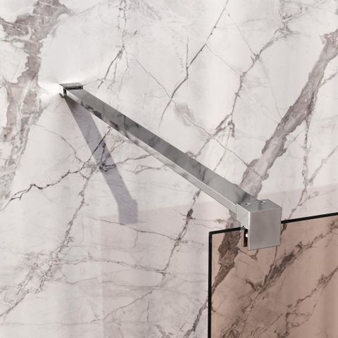 BRAUER Void Badwand - 80x140- brons glas - incl. glascoating - chroom SW1580865
