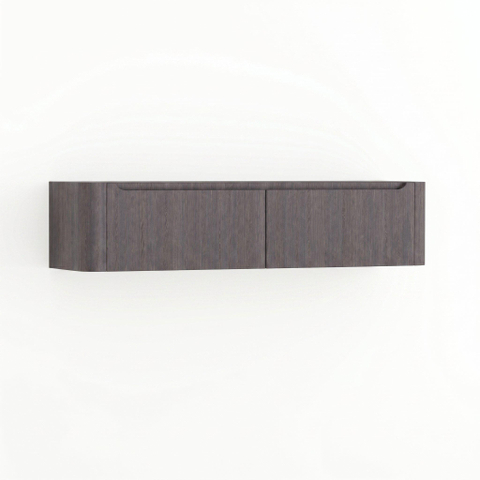 H&R badmeubelen Juice Wastafelonderkast - 180x45x40cm - afgeronde hoeken - 2 lades - geïntegreerde greep - wenge SW867610