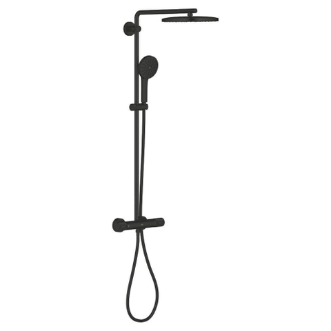 GroheVitalio Joy+douchesysteem met hoofddouche en handdouche280mmMat Zwart SW1590068