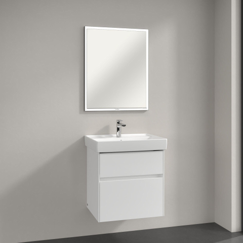Villeroy & Boch My View Now spiegelkast - met 3 deuren - met led verlichting en wastafelverlichting - 160x75x16.8cm - met sensorschakelaar - Aluminium (zilver) SW702118