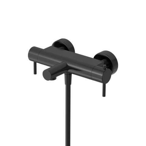 Hotbath Buddy Badmengkraan - thermostatisch - met uitloop - PVD - geborsteld zwart SW1246235
