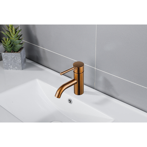 Fortifura Calvi Wastafelkraan - 14.8cm - opbouw - PVD - geborsteld koper SW970031
