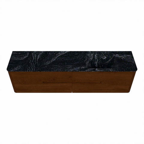 Mondiaz CIRO-DLUX Ensemble de meubles de salle de bains - 190x45x50cm - Lavabo en solid surface Lava - 1 bassin à droite - 1 trou de robinet - 4 tiroirs - Ruby SW1531615