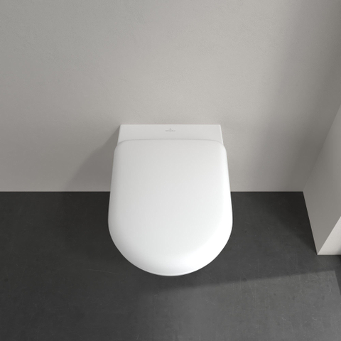 Villeroy & Boch Antao wandcloset - 56cm - zonder spoelrand - met TwistFlush CeramicPlus - diepspoel - Stone White (mat wit) SW917961