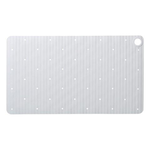 Sealskin Ribb Tapis de bain - 40x70cm - Antidérapant - inclus - crochet noir - Blanc SW1421062