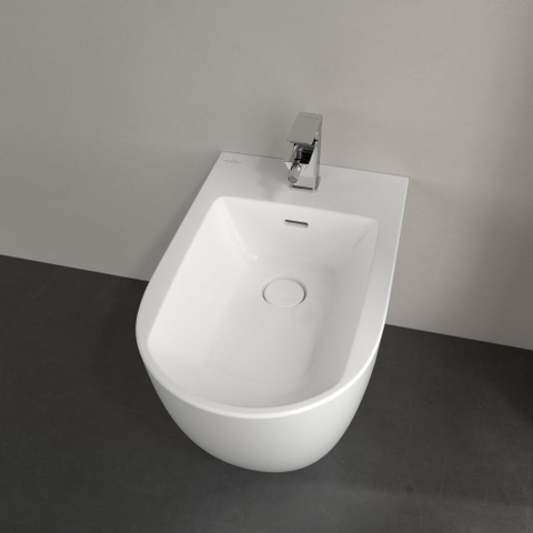 Villeroy & Boch Subway 3.0 staand bidet - 37x59.5cm - met kraangat - met overloop - White Alpine (glans wit) SW762390