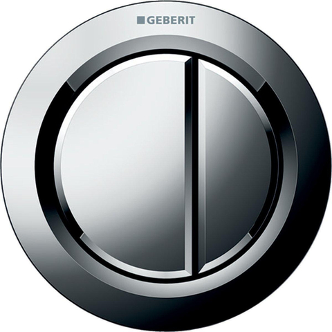 Geberit Type01 bedieningplaat - met frontbediening - voor toilet - 10x10cm - hoogglans chroom GA14940