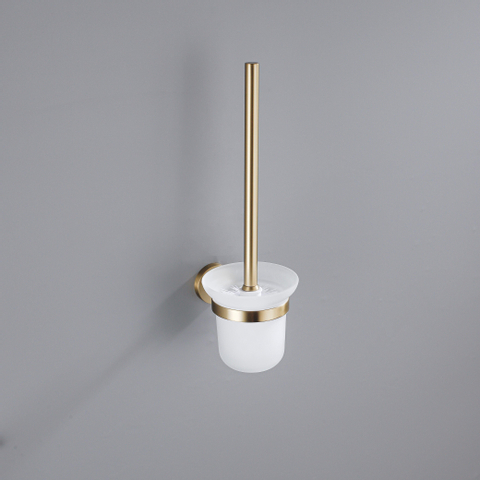 Fortifura Calvi toiletborstelhouder rond - PVD - geborsteld messing (goud) SW639940