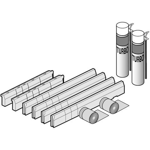 Villeroy et Boch Futurion Flat Set d'installation pour grands receveurs de 120x80 à 180x100cm hauteur réglable de 135 à 155mm 0949911