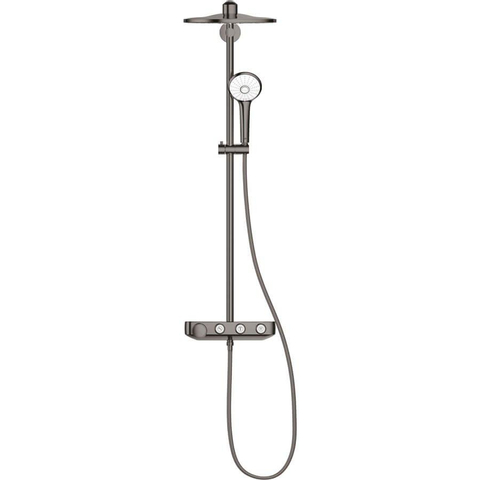 Grohe Euphoria SmartControl Regendoucheset Opbouw - hoofddouche 31cm - hannddouche rond - hard graphite (antraciet) SW484604